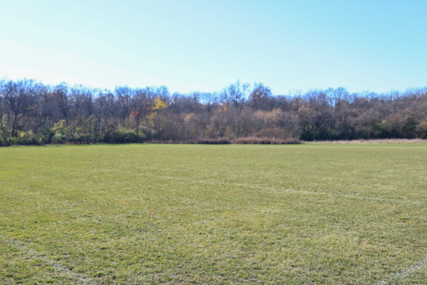 Grass playing field at Rentschler Forest MetroPark