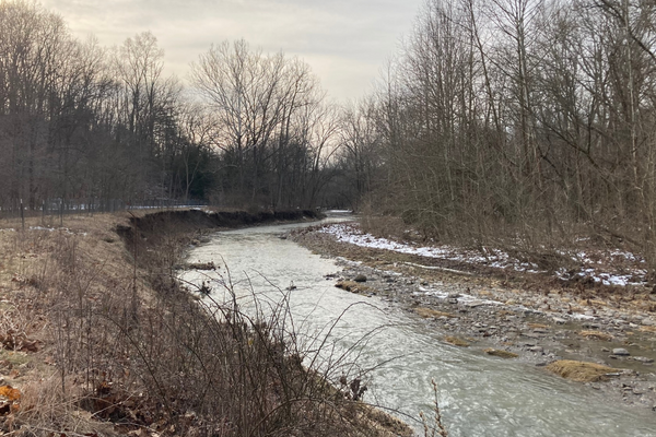 Creek during winter at Governor Bebb MetroPark