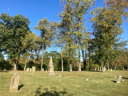 Gravestones in the Line Hill Cemetery Historic Cemetery at Rentschler Forest