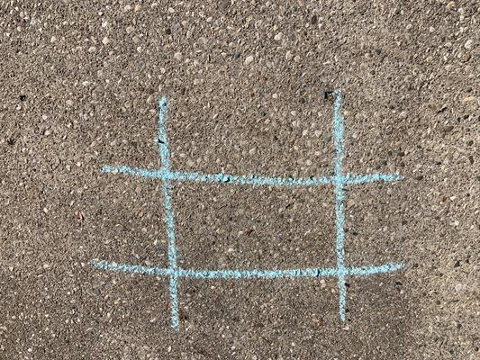 Chalk Tic Tac Toe Board Chalk Tic Tac Toe Board