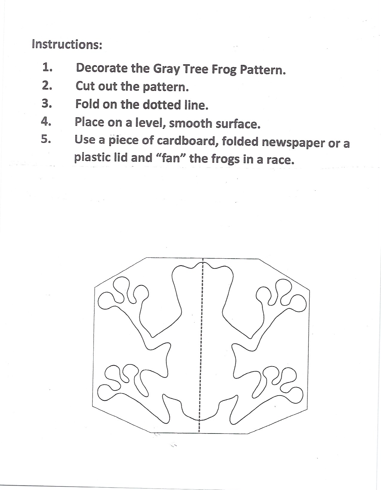 Gray Tree Frog Paper Pattern Gray Tree Frog Paper Pattern
